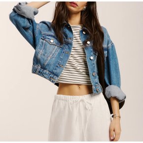 크롭 워싱 데님 자켓 (Jori Cropped Denim Jacket ) RF14311003