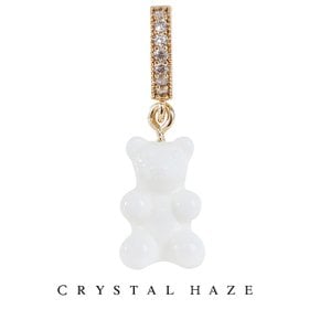 [정품] 크리스탈 헤이즈 Pave Notalgia Bear Pendant - Powder (PCT-Powder)