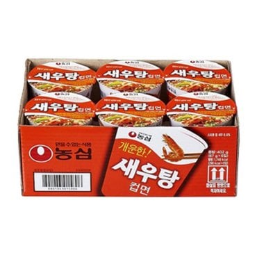  농심 새우탕 소컵 67g 6입 x1개