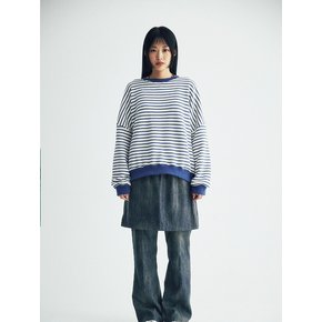 Stripe Sweatshirt (Navy/Cream)