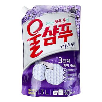  애경 울샴푸 퍼플 라일락 1.3리터 리필형 -O