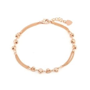 14K/18K 심플 볼 포인트 두줄 체인 팔찌 IRB27870