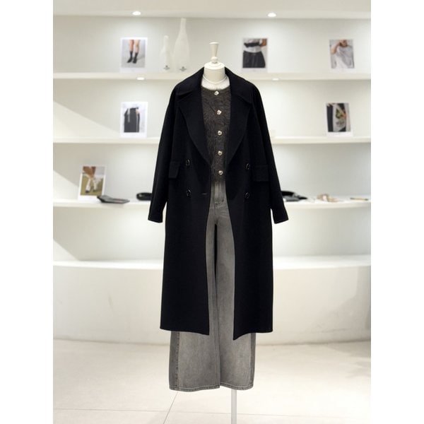 [여주점] 여성 울 더블버튼 롱 코트 (L254MSH509)