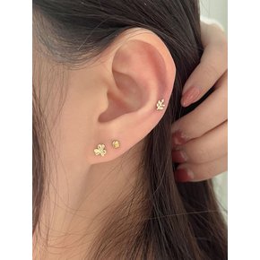 14k leaf cubic piercing