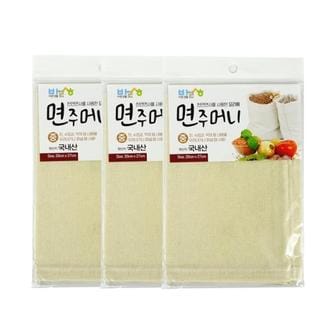 제이큐 바른생활 찜시트 면주머니중 찜기깔개 면보 20x27cm-3개