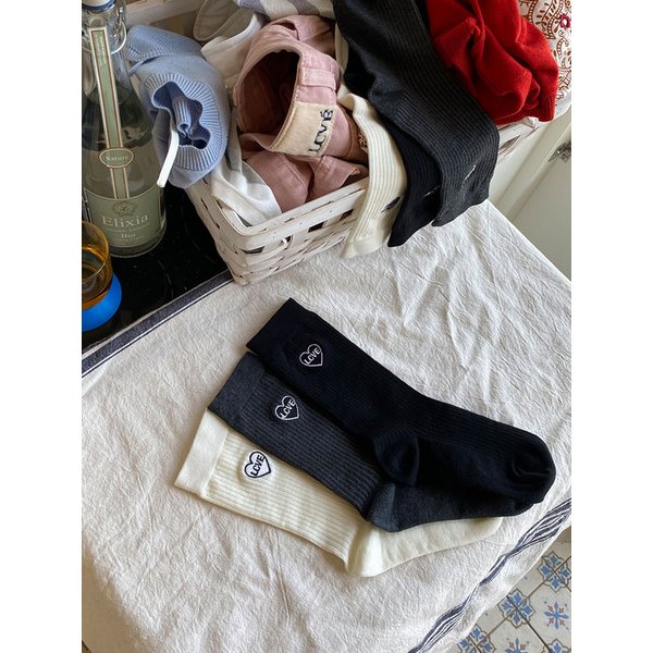 HEART POINT COTTON SOCKS