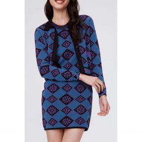 5160948 Diane von Furstenberg Petey Geometric Cardigan