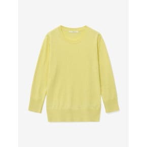 ROUND SILK HALF KNIT_YELLOW