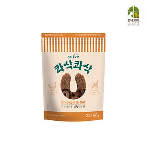 올리브 강아지간식 콰삭콰삭 치킨&오트 120g