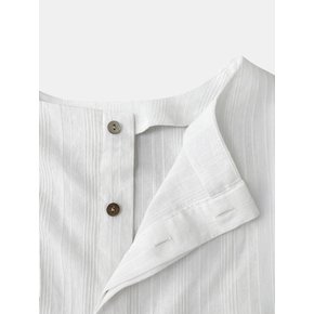 Back Button U-Neck Blouse Shirt B02