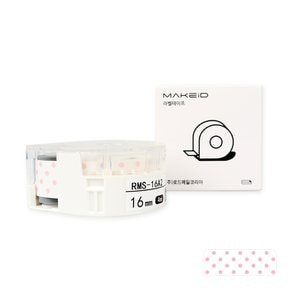 MAKEiD라벨테이프 16mm 라벨지 물방울 패턴 RMS-16A2