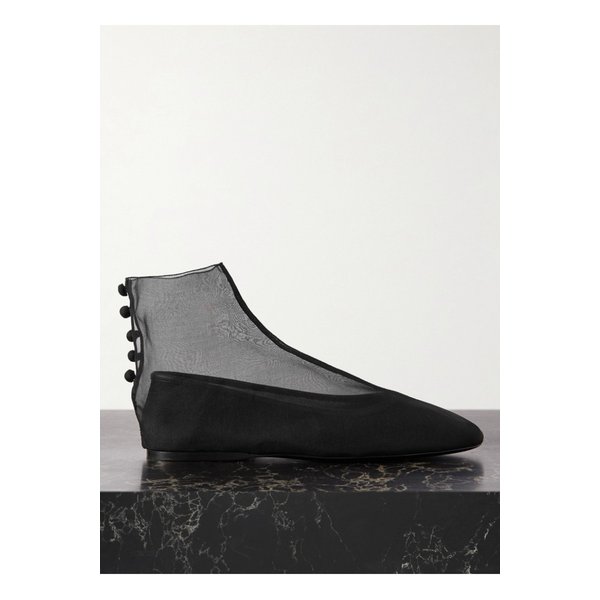 님프 레이어드 오간자 발레리나 플랫 블랙 1647597318741356