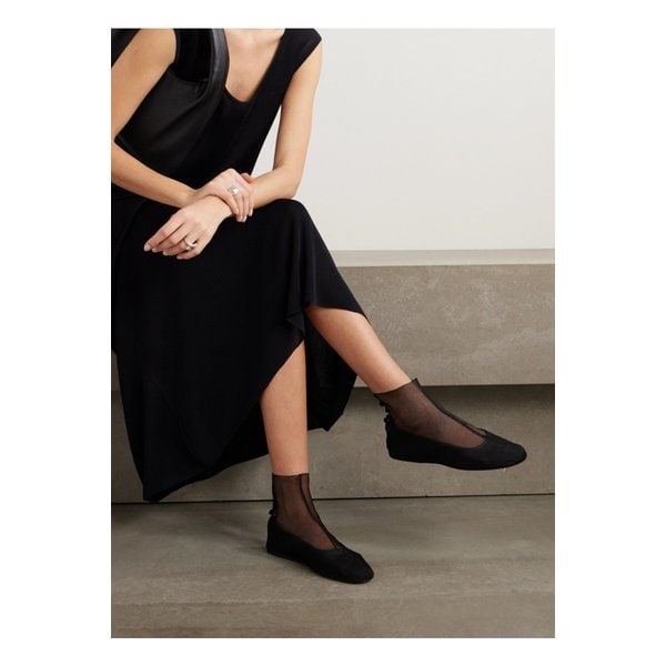 님프 레이어드 오간자 발레리나 플랫 블랙 1647597318741356