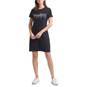 4289403 DKNY Short Sleeve Rainfall Studs Tee Dress