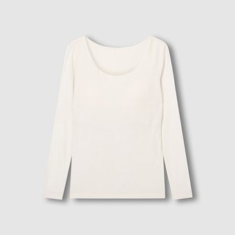 JAJU 여 발열온감 U넥 브라티셔츠 J425401005006