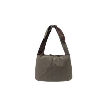 샵아모멘토 아모멘토 25SS Stripe Large Shoulder Bag, Brown