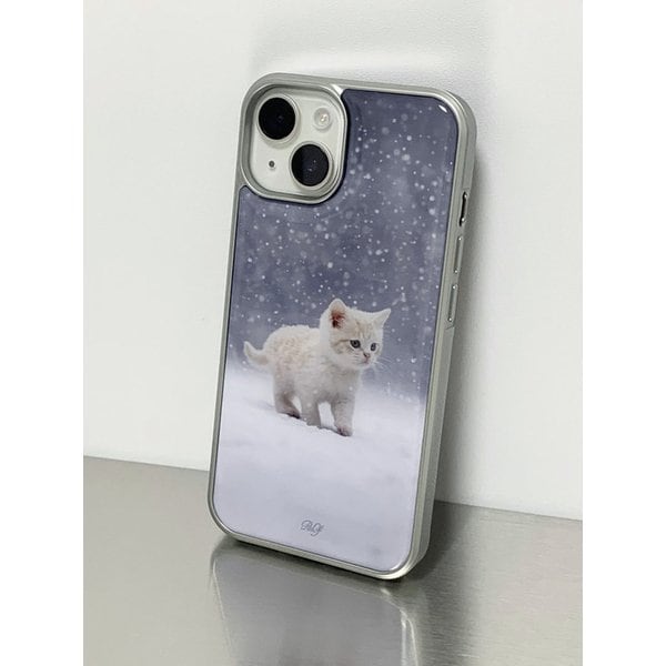 Snow Cat epoxy phone case