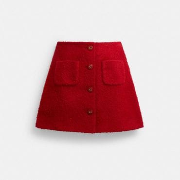 코치 [공식][40프로할인] 부클레 스커트 CZ428 RED