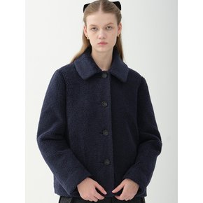 eco fur Jacket_navy