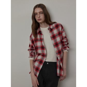 퀸스래빗 Autumn Vintage Gradation Checkered Shirt