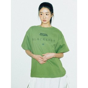 Blacklist lettering Short tee (Green)