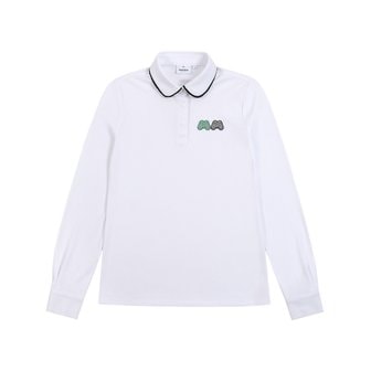 MARTINE GOLF [정상가 218000원]여성 더블와펜 카라 긴팔 티셔츠 화이트 (Q0C110331)