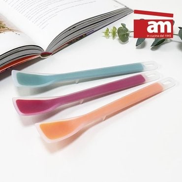 AM 1+1+1 3종세트 이태리 AM 실리콘 알뜰주걱 투컬러 다용도 스패츄라 헤드업 위생스푼