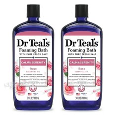 [1+1]닥터틸즈 포밍바스 엡섬 솔트 로즈 에센셜 오일 1000ml DR TEAL`S FOAMING BATH