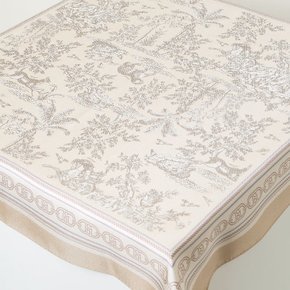 [뜨왈드주이] Toile de Jouy 베이지 사각 실크 스카프HISC5F321I1
