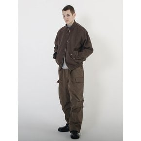 Padding Parachute Cargo Pants (Brown)