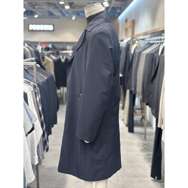 [파주점] 남성 24 F/W 네이비 세미 오버핏 하프 트렌치코트 RQCMBH02A