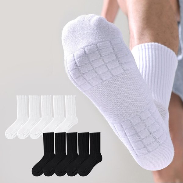 [5+5] 엠보메쉬 패턴삭스 편안한 착용감 중목양말 (총 10켤레세트)