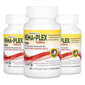Hema-Plex 철분 iron 필수 영양소 함유 서방정 60정 2+1