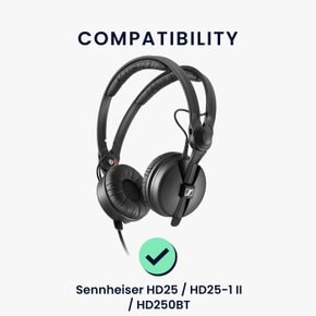 크빌모바일 헤드폰 커버 센하이자 HD25 HD25-1 II HD250BT용 교체 이어패