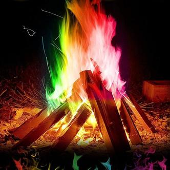 제이큐 캠핑 오로라불꽃 캠핑용품 불꽃놀이 파이어 불멍 감성 가루 10g 11172 X ( 5매입 )