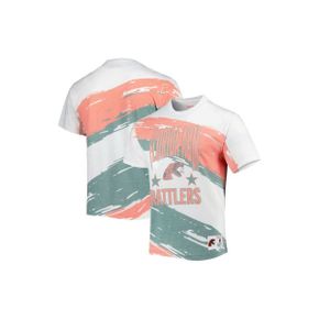 4535530 Mitchell  Ness Mens White Florida AM Rattlers Paintbrush Sublimated T-Shirt