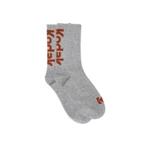 [공식](정상가 : 11,900원) 레터링 컬러 크루 삭스 GREY