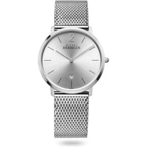 프랑스 미쉘에블랑 여자 시계 1798135 Michel Herbelin City Stainless Steel Mesh Bracelet Sil