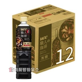 UCC 무가당 액상커피 900ml x 12개 노슈가 일본커피 블랙커피