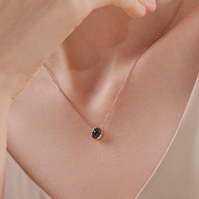 18k 청다이아 베이직 베즐 목걸이