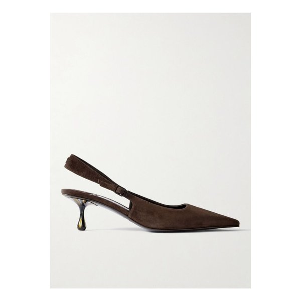 아멜 50 스웨이드 슬링백 펌프스 초콜릿 1647597360467248