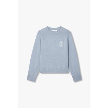 GCUT [지컷25S/S]부클 로고 래글런 니트 풀오버(7255150102)