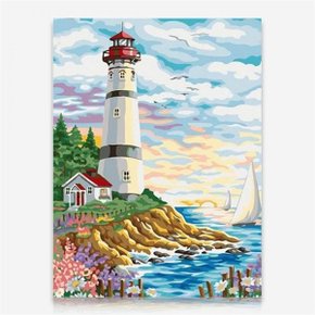 등대와 바닷가 DIY 보석십자수 십자수 비즈세트_P086433699
