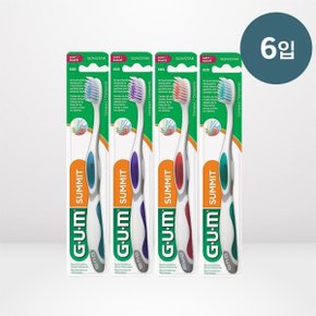 GUM 검 치과 써밋 플러스 부드러운 이중미세모 칫솔 505 6개