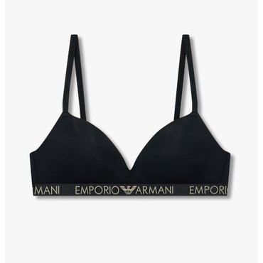 EMPORIO ARMANI 여성 빅 로고 밴딩 패디드 트라이앵글 브라 (0824381534)