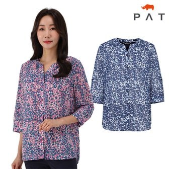 PAT 인견 프린트 블라우스_1G42510