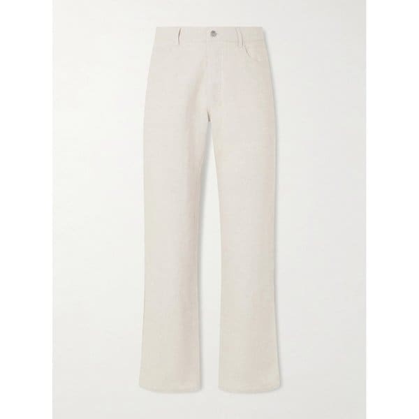 미스터 피 에드워드 스트레이트 린넨 코튼 블렌드 팬츠 46376663163004327