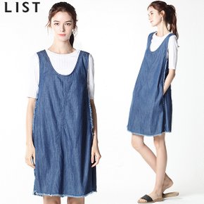 [리스트(LIST)] 롤리 컷오프 데님 원피스 (택가격:138000원)