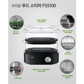 브라운 푸드스티머 전기 2단찜기 FS5100BK
