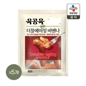 CJ제일제당 육공육 더블에이징 비엔나 소시지 225g x5개